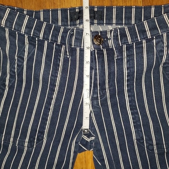 Juicy Couture Navy Striped Straight Crop Jeans - Picture 11 of 14